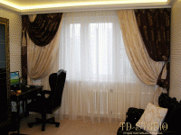 Дизайн и пошив штор в гостиную, оформление квартиры в Москве