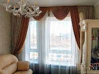 Шторы для гостиной в классическом стиле Москва ЖК Сильвер