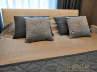 Декоративные подушки на кровать пошив