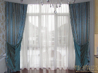 Дизайн штор на панорамное окно, Москва дом КП Дубровка