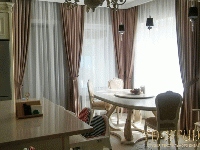 Дизайн штор в кухню столовую в частном доме Рязанское шоссе