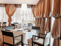 Современные дизайнерские шторы с ажурными ламбрекенами, ресторан г. Пушкино