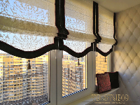 Римские шторы на балкон пошив на заказ, квартира ЖК Новое Пушкино