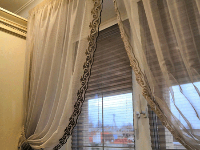Горизонтальные тканевые жалюзи-плиссе на окно, коттедж г. Красногорск