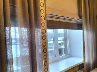 Римские шторы с тюлевыми портьерами, индивидуальный дизайн, КП Рязанцы Сергиев Посад
