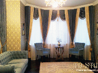 Шторы эркер гостиная в частном доме, Пушкино КП Тишково Парк