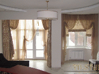 Красивый дизайн штор в частном доме КП Дубровка