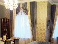 Классические шторы в частном доме в Пушкино, КП Тишково Парк